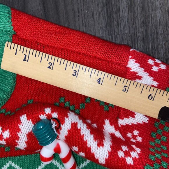 JOYIN Santat's Favorite Ho! Ugly Sweater Built-in Light Bulbs XL NWOT - Picture 12 of 16